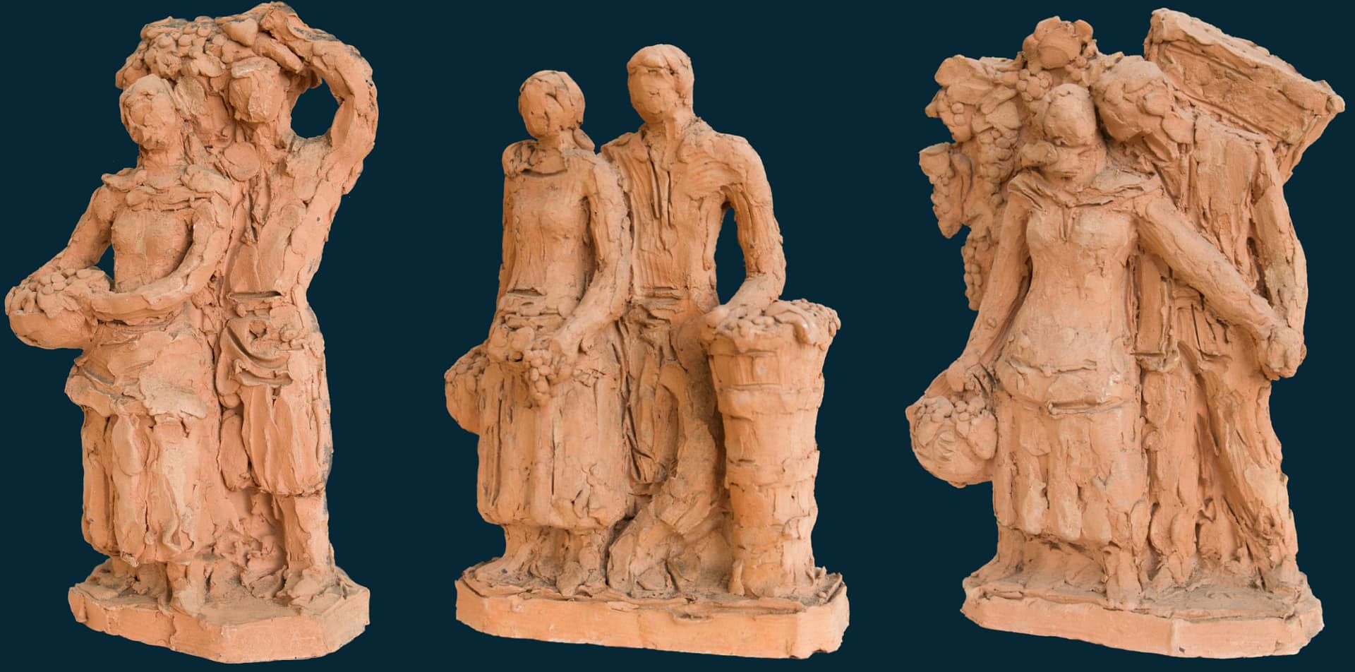 C Reymond : Couples de vendangeurs