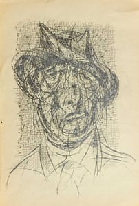 C Reymond : Autoportrait caricaturé