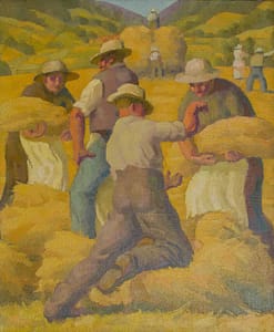 C Reymond : La moisson à Vaulion