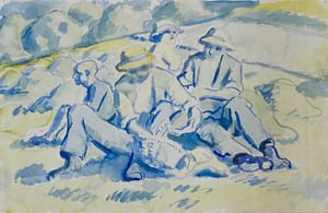 C Reymond : Pause-repas aux champs