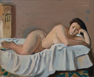 W Gimmi: Nude lying in front of fireplace