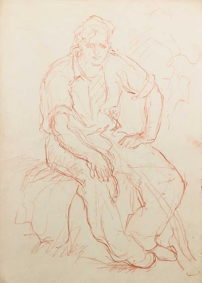 C Reymond : Vigneron au repos