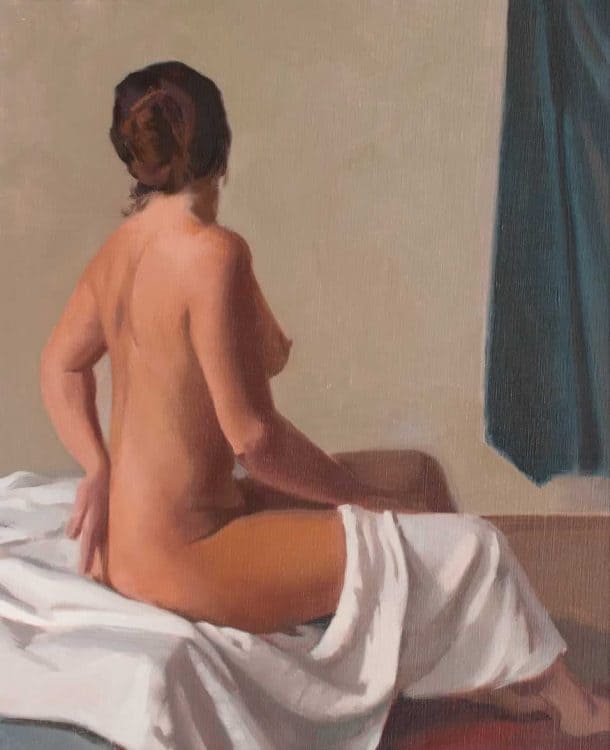 Italo: Sitting nude, face turned away